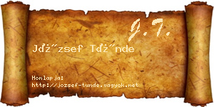 József Tünde névjegykártya