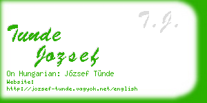 tunde jozsef business card